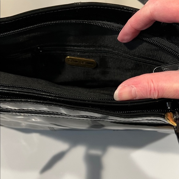 Gianni Bernini Black Patent Leather Shoulder Bag - Picture 9 of 10